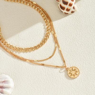 Long Sweater Chain Flower Collarbone Chain Hip Hop Multi-layer Stacking Wearing Niche High-end Necklace Woman