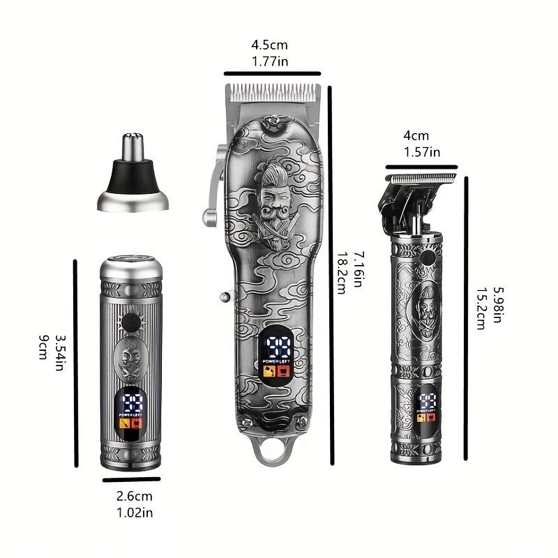 1 Set Verbessern Sie Ihr Haarschnitt-Spiel – Professionelles kabelloses Haarschneide-Set mit LCD-Display – perfektes Geschenk für Männer und Papa!