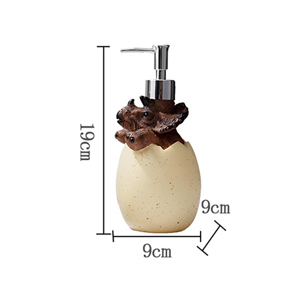 Bathroom Liquid Soap Dispensers Reusable Hand Pump Dispenser Bottle Cute Dinosaur Bottle Prevent Leakage for Cosmetics Detergent