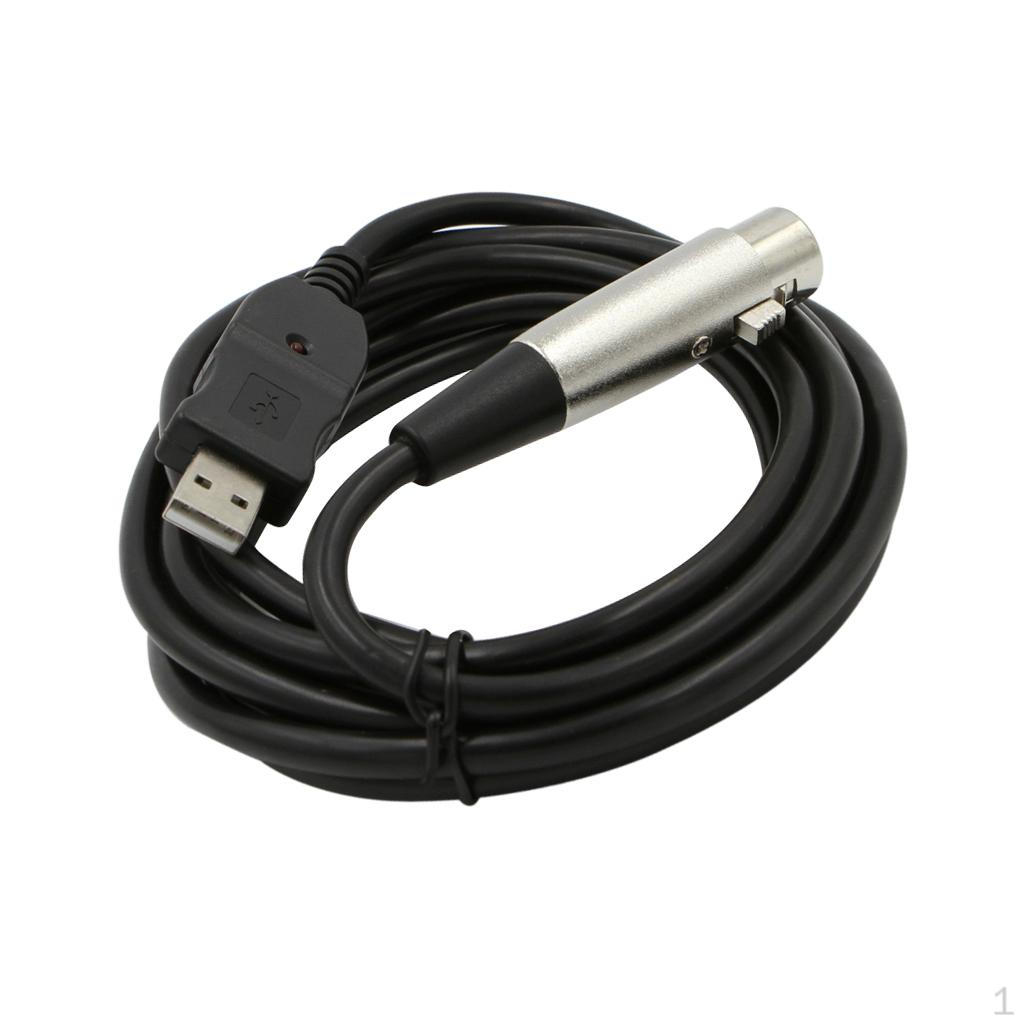 3Meter USB2.0 Microphone Cable USB Male To XLR Female Instrument