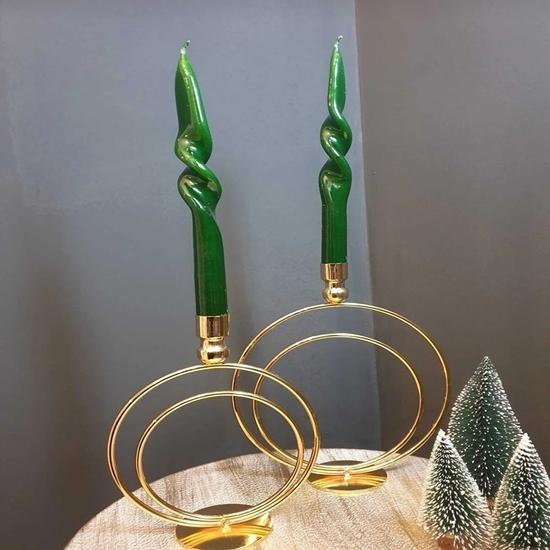 Vergoldeter Doppelkerzenhalter