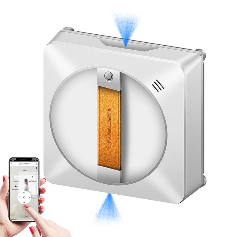 Robot Window Cleaner Liectroux YW710 ,Dual Water Spray,2500PA Suction,Remote control and APP Control ,Home Wall Glass Cleaning Robot