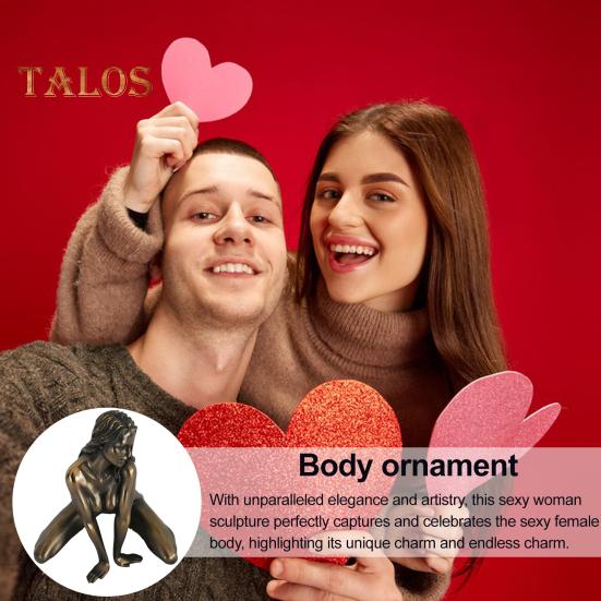 Statuie de femeie sexy de 5 inch, rășină, figurină feminină nudă, sculptură pentru fată de birou