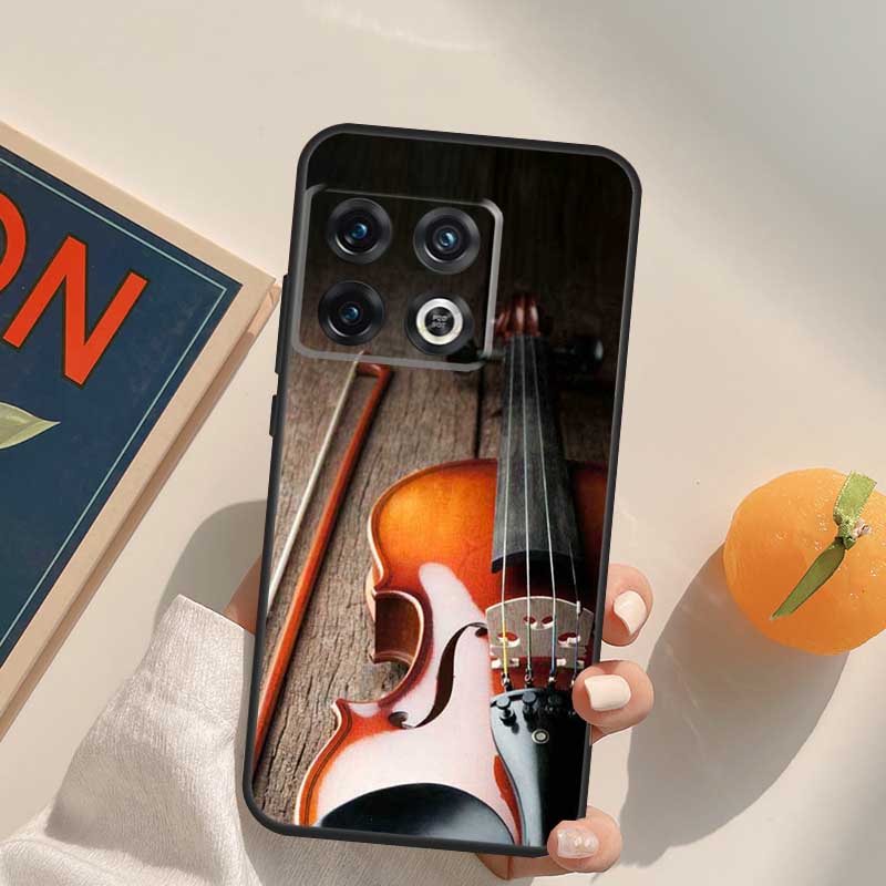 Elegant Violins Bow Sheet Music Case For OnePlus 15 13 12 11 13R 12R 10T 8T 13T OnePlus Nord 5 CE 3 2 4 Lite N20 N30 Cover