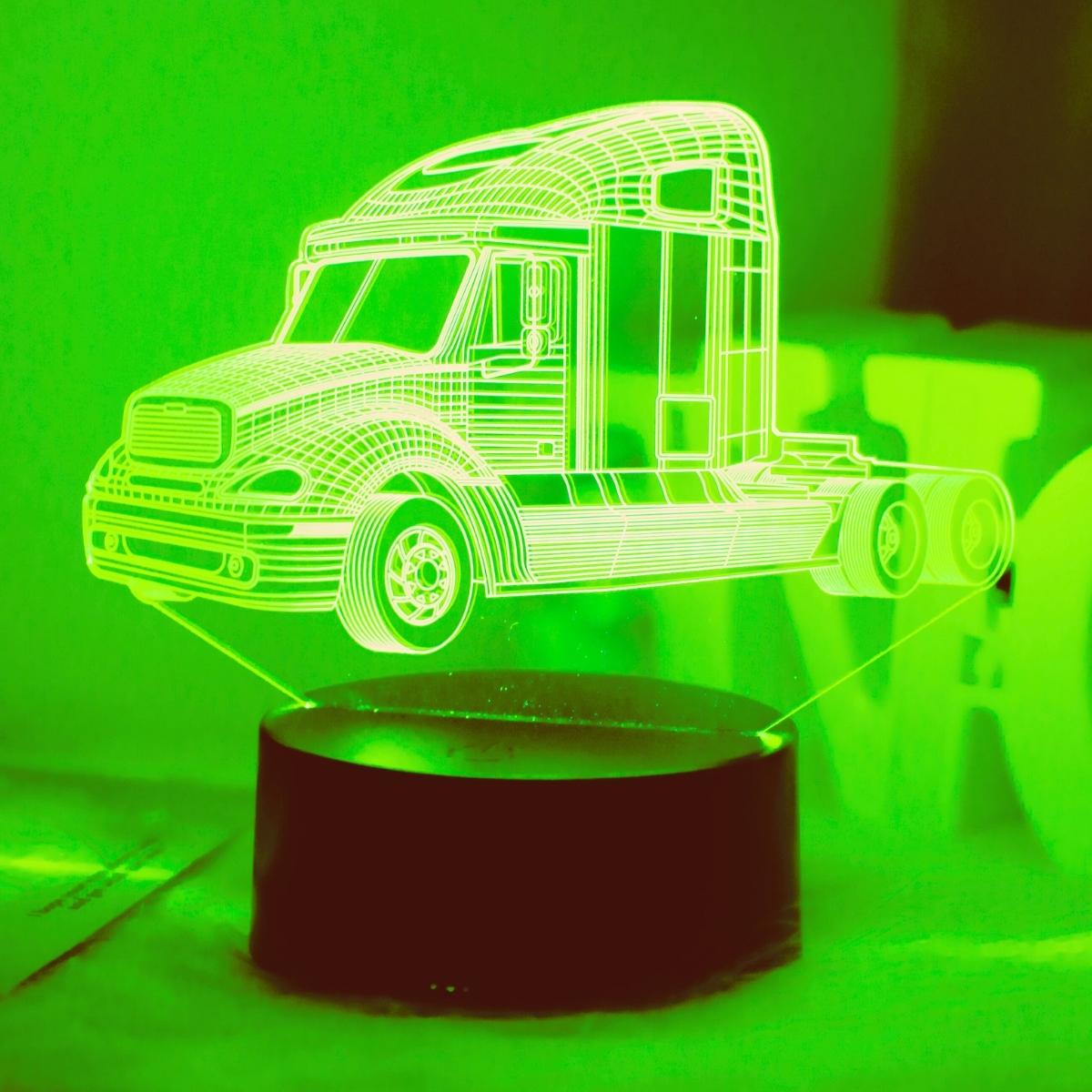 

Креативный трактор, большой грузовик, 3D ночник в подарок для автолюбителей, сенсорное радужное цветовое оформление, атмосфера в комнате black