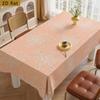 2D Flat Banner 1pc Pink Lace Floral Seamless Pattern Tablecloth, 2D Flat Kitchen Dining Room Rectangular Table Decor, Suitable for Birthday Parties, O