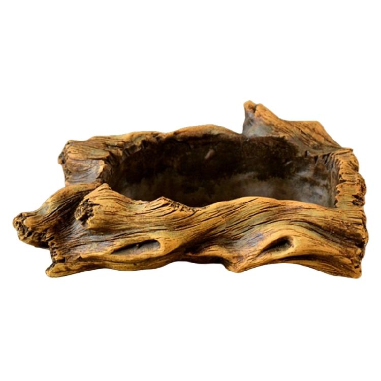 Декоративные цементные цветочные горшки с эстетикой натуральных корней дерева для любителей бонсай и суккулентов для использования в помещении и на открытом воздухе