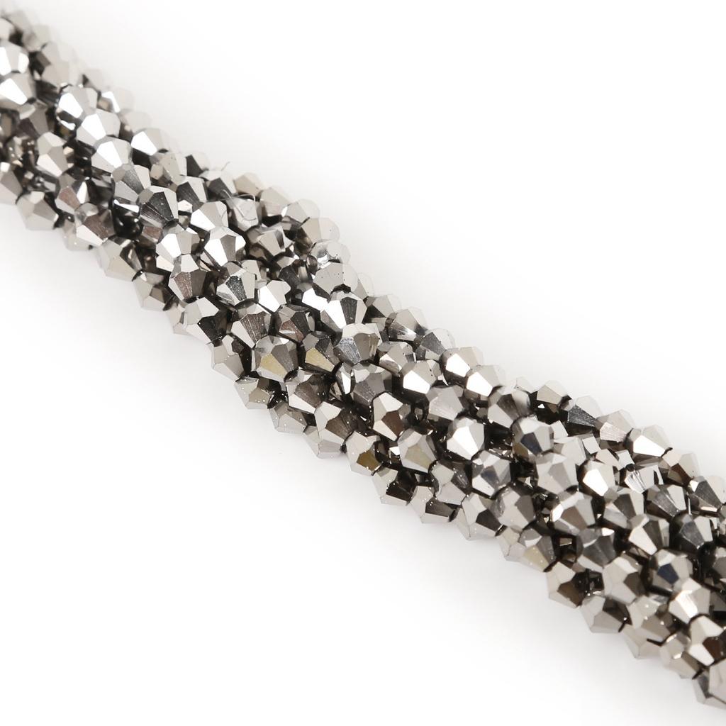 4mm Faceted Rhombus Crystal Beads Glass Beads DIY Handmade Beads Loose Beads Material Hair Jewelry Accessories Beads for Jewelry Making