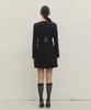 Make A Toast Cutout Round Neck Jacket Dress Black Mbdfop001Bk