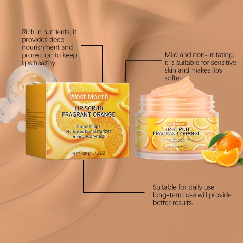 

Orange Lip Scrub Exfoliating Softening Anti Chapped Remove Dead Skin Fade Pigmentation Hydrating Brightening Smoothing Lip Scrub one size