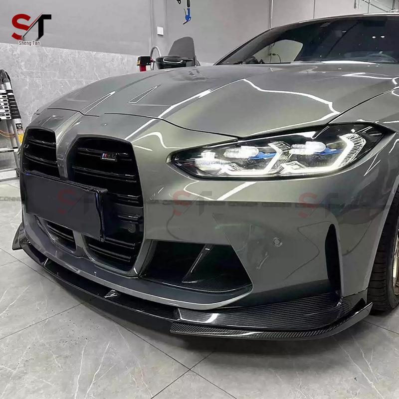 BMW M4 G82 Carbon Fiber 3D Front Lip Spoiler & Under Bumper Body Kit Diffuser