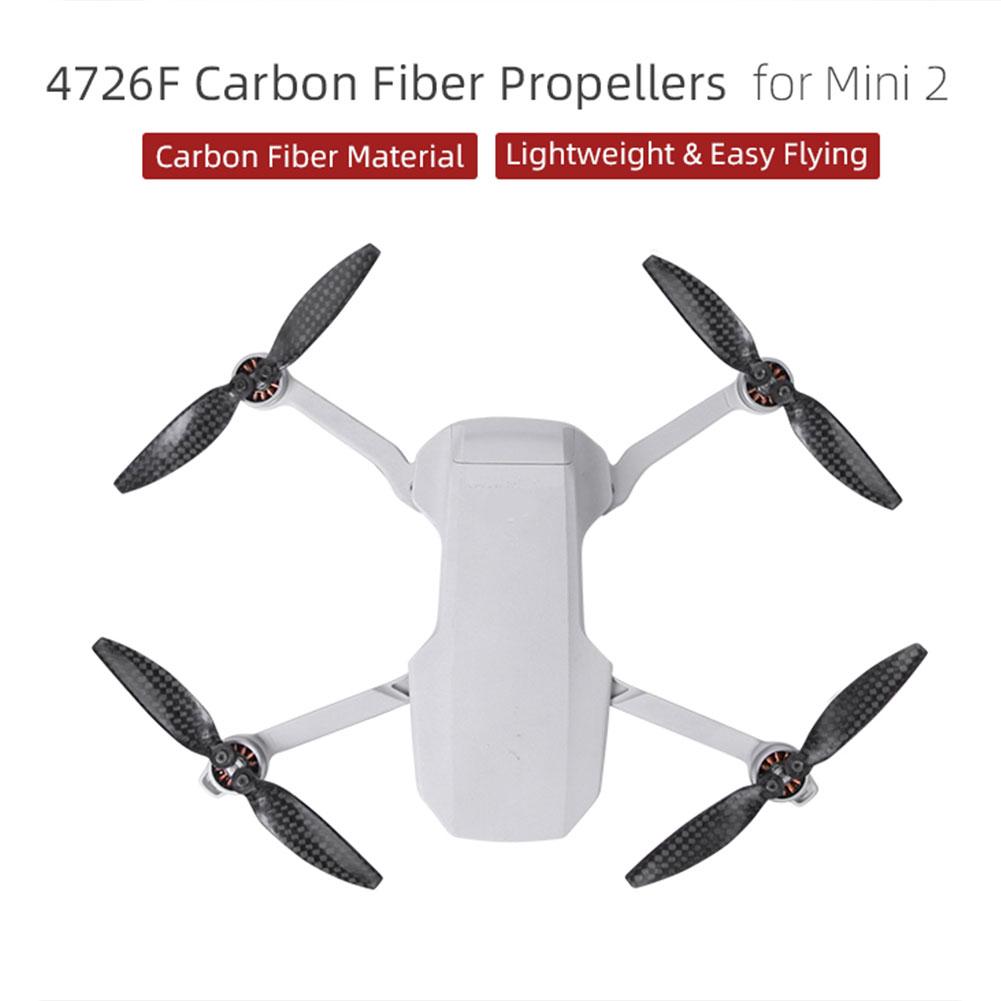 For DJI Mini 4K/Mini SE/Mini 2/Mini 2 SE Propellers 4726F Carbon Fiber Lightweight Low Noise Prop Drone Accessories