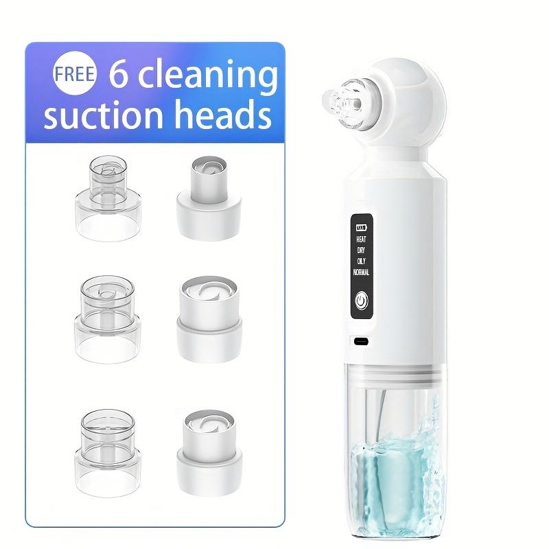 6-head Blackhead Cleaner Vacuum Electric Blackhead Pore Cleaner USB Charging Mini Bubble Beauty Device белый