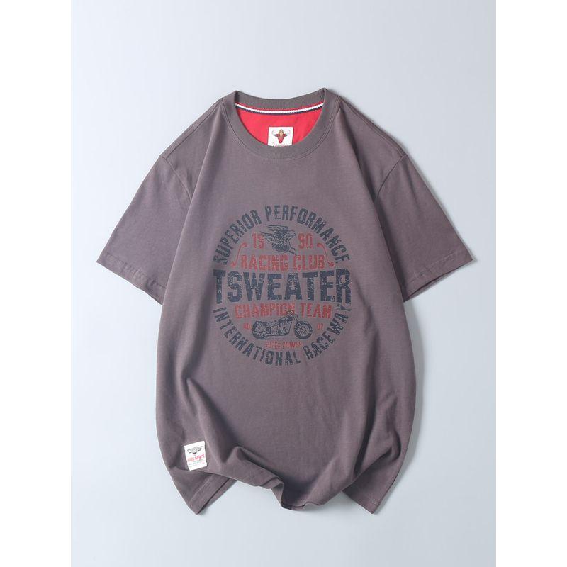 Soft and Comfortable! Exported Quality, Label-Cut, Pure Cotton Printed Short-Sleeve T-Shirt for Men, Loose Fit, Casual Round Neck Base Shirt