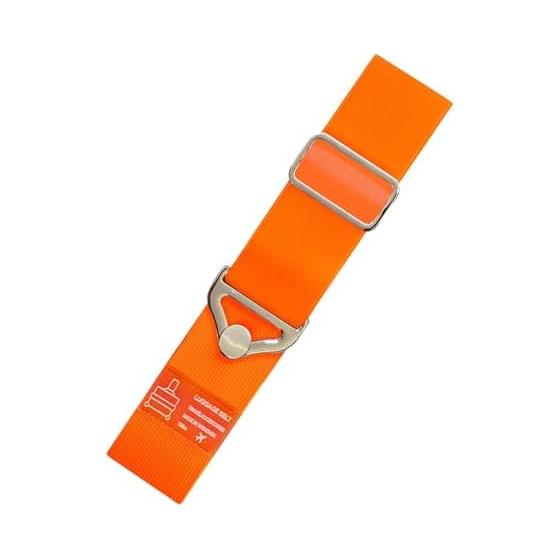 Lofthestar Suitcase Belt, Suitcase Bag Clasp Belt, Carry Case Convenient Goods, Metal Clasp High Elastic Belt, For Travel, 70~160CM (Orange)