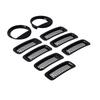Front Mesh Grille Inserts Headlight Trim Rings Kit Decoration Fit for Jeep Patriot 20112016