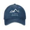 Summer Alaska Baseball Cap Sun Adventure High Quality Print Washed Hip Hop Hats Couple Women Vintage Hiking Fishing Snapback Cap