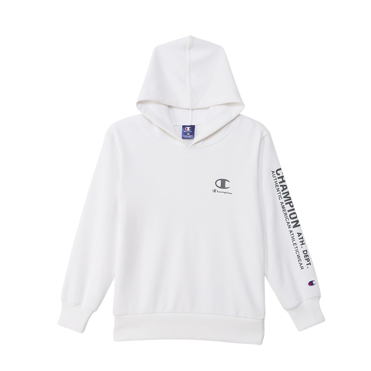

Champion Long Sleeve Schoolboy Hooded Kids Hoodie, Quick-Drying, One-Point Logo, Sweatshirt, White, CK-ZS102 белый
