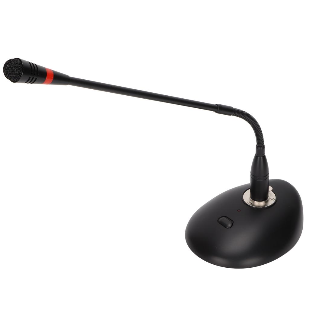 D38 Gooseneck Condenser Microphone Computer Microphone with XLR to 6.35mm Cable for Conference Broadcast