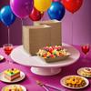 100pcs Paper Food Trays Disposable Paper Food Boat Kraft Food Serving Boats Food Holder Trays for Snacks French Fries Nachos Hot Dog Tacos BBQ Party