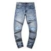 Moda Americana High Street Buco & Patch Trendy Retro Pantaloni Denim Dritti ami