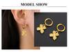 Cazador 2Pcs Flower Earrings Stainless Steel Drop Earrings for Women Jewelry Trend 2026 Party Wedding Birthday Gifts New