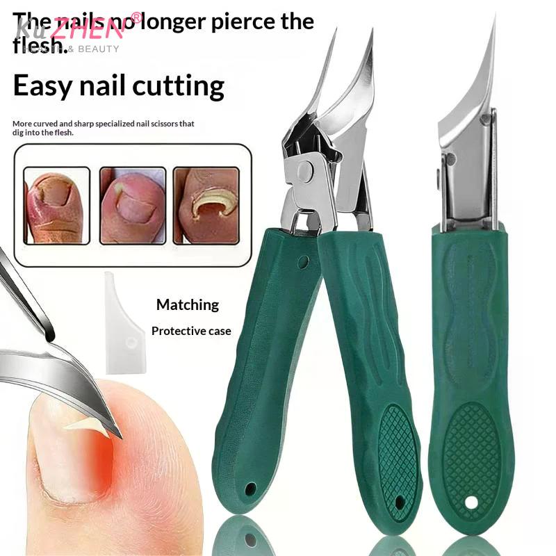 1PCS Slant Edge Nail Trimmer Toenail Nail Scissors Wide Opening Anti-Splash Stainless Steel Professional Ingrown Toenail Tools