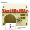 Solid Wood Hamster Climbing Frame Car House with Stairs and Platform Nest Fence for All Seasons.