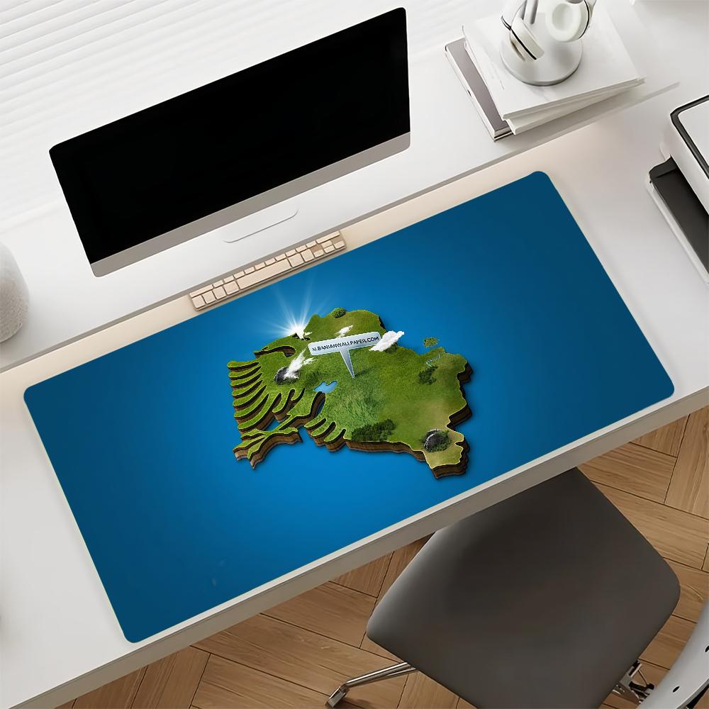 Nation Albanien Mauspad Rutschfest Gummi Computermatte Gamer Balance Dekoration Schreibtischmatte Laptop Büro Groß