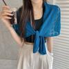 Solid Color Knot Scarves Cross Blouse Shoulder Fake Collar Vintage Knitted Hollow Shawl  Party