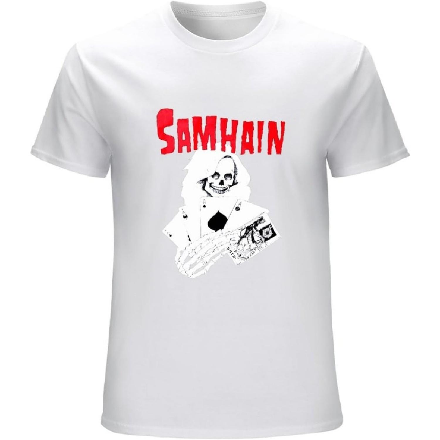 XINYIFENG Samhain Death Cards Music Rock Heavy Metal Band Mens T-Shirt T-Shirt White S