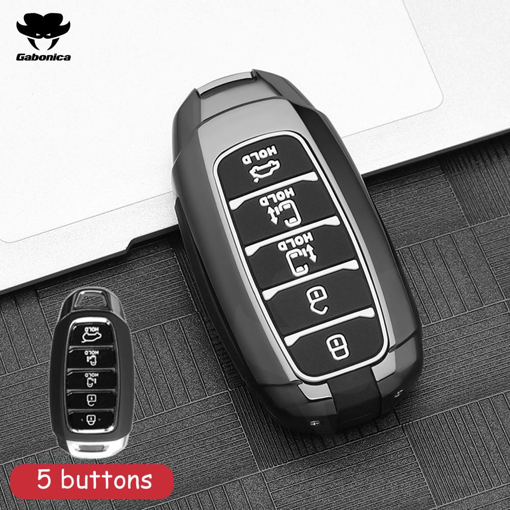 Alloy Car Key Cover For Hyundai N Line Verna Solaris Elantra Azera Kona Encino Grandeur Azera Palisade I30 Ix35 Accent Santa Fe