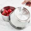 Round Lunch Box 304 Stainless Steel Refrigerator Food Storage Box Kitchen Microwave Heating Sealed Fresh-keeping Box