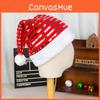 Decor Christmas Velvet Hat With Striped Pattern For Holiday Party Decorations