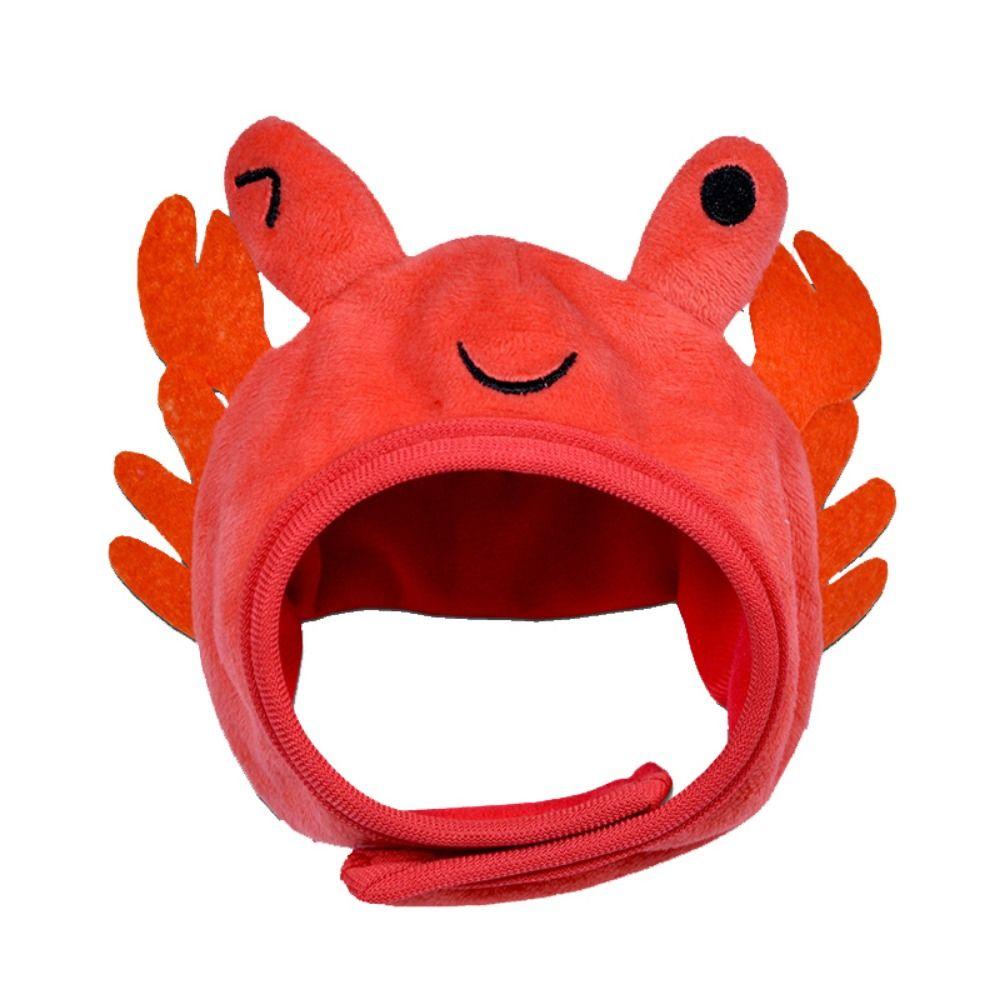 

Шапка в форме животного Собака Краб Дышащая Шапка Лобстера для Питомца Милая Шапка Кошки Лягушки Реквизит для Фото S-C