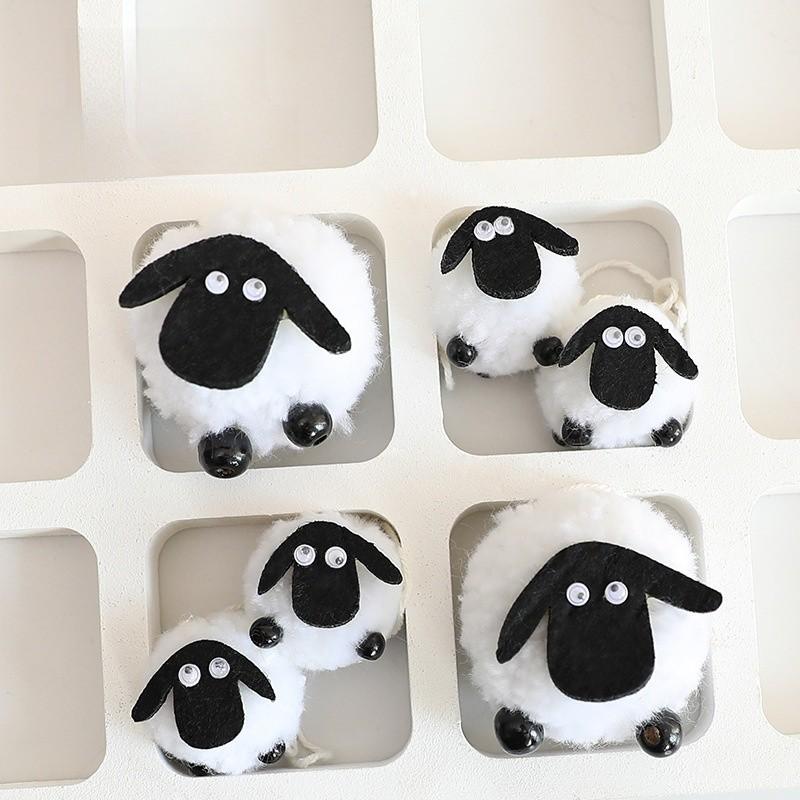 Face Plush Black Sheep Easter Decorations With Hanging Gift For Events Seasonal