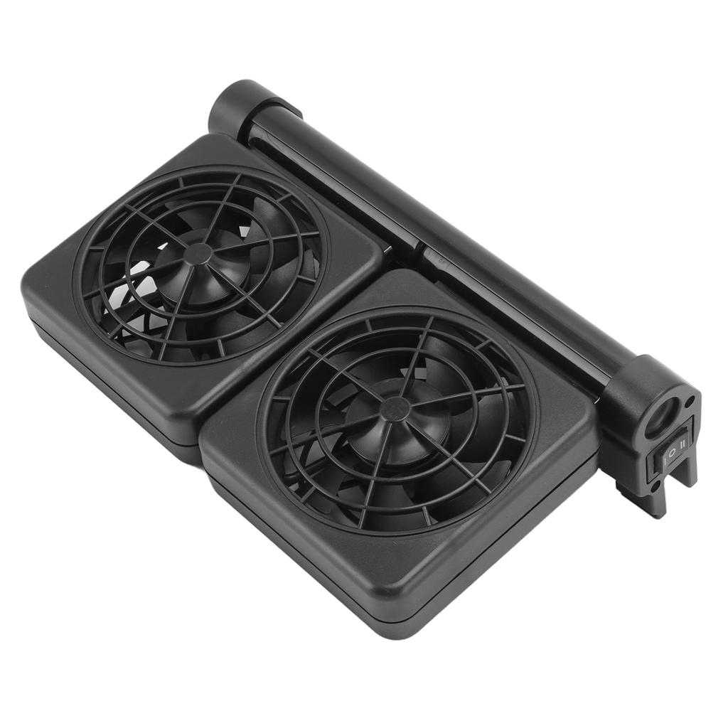 Fish Tank Cooling Fan 2 Speeds Adjustable Angle 2 Heads Aquarium Cooler Fans for Freshwater