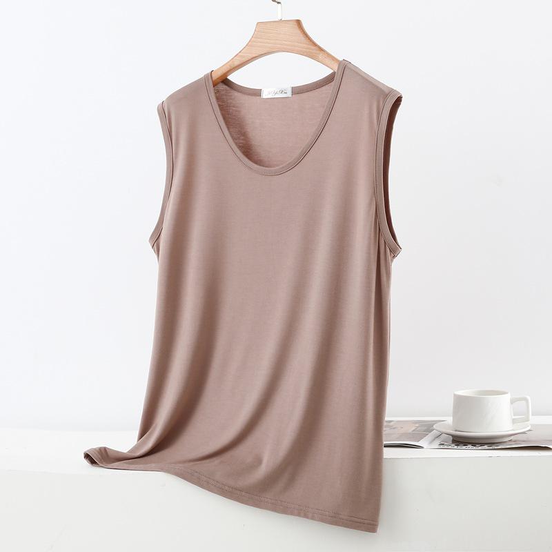 Modal Women's Sleeveless Pajama Top - Lightweight, Casual, Plus Size for Spring/Summer