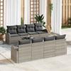 Garden Sofa Set Light Grey 55 X 55 X 37 Cm Poly Rattan