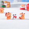 1Pc Christmas Deer Santa Claus Sled Tree Snowman Figurine Miniature Doll House Home Decor Children'S Landscape Decoration