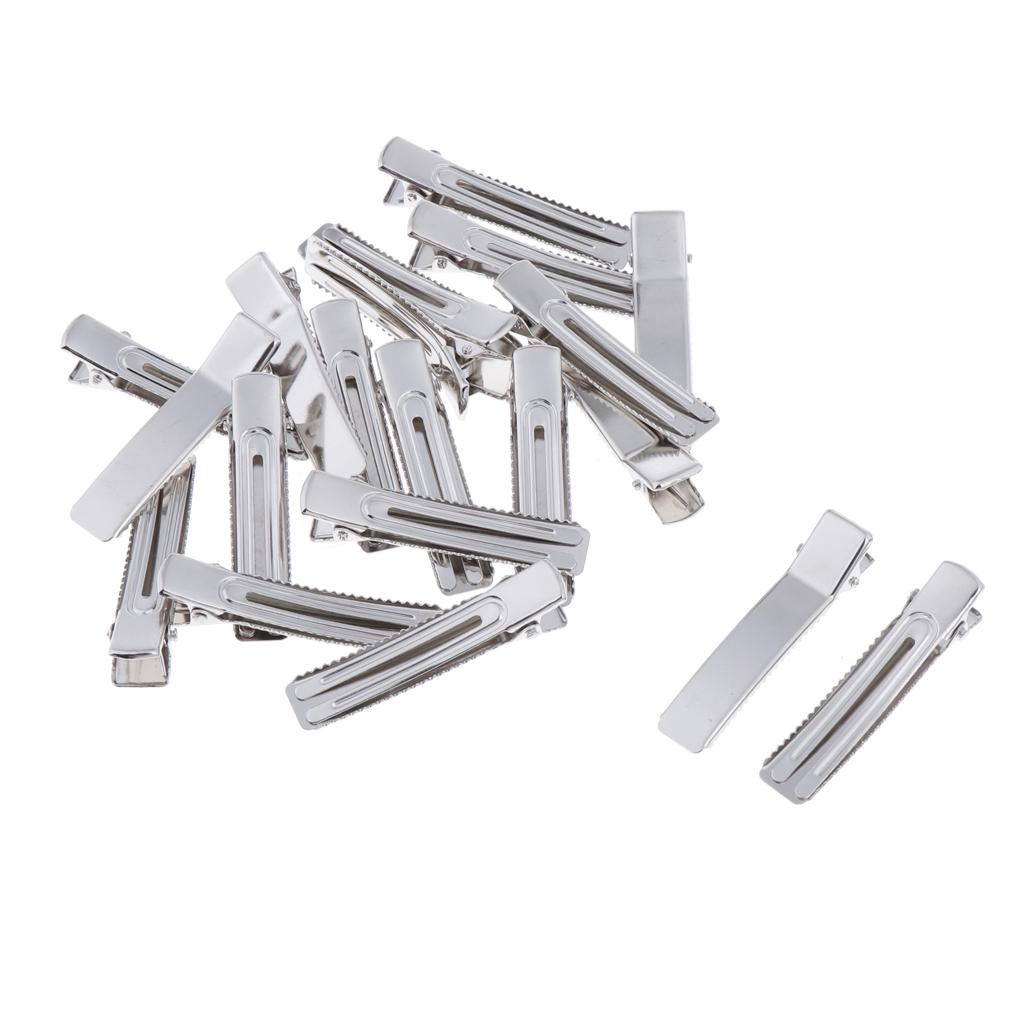 Satın alın 20x Alligator Teeth Hair Clip Flat Single Prong Hairclip DIY