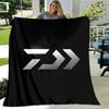 Fishing D-Daiwa printed throw blanket—lightweight,soft,warm;versatile blanket for all seasons—perfect as &air-conditioning throw,nap blanket