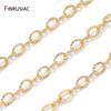 Multi Styles 14K Gold Plated Brass Oval Cable Curb Chains for Necklace Bracelet Jewelry Making Accessories,DIY Jewelry Supplies