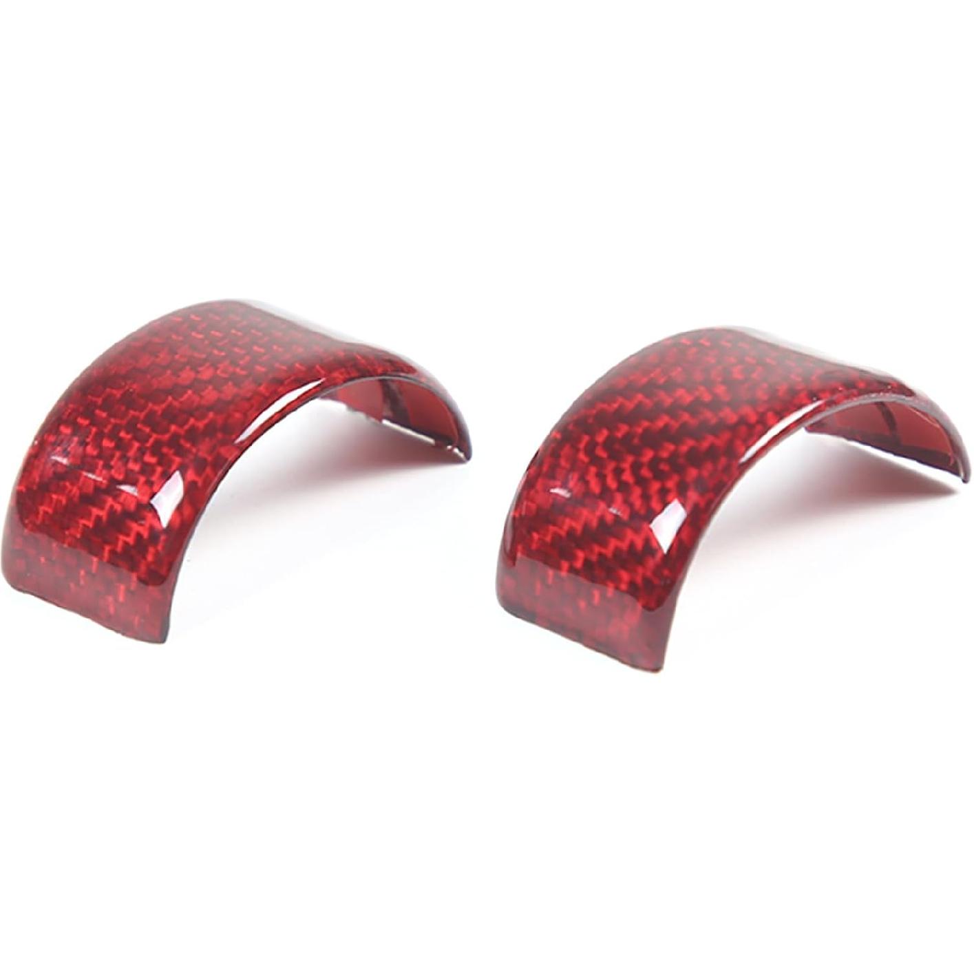 

Daeiclru Real Carbon Fiber Steering Wheel Circle Cover Sticker Compatible with Chevrolet Corvette C8 Stingray 2020-2025, Steering Wheel Top Center красный