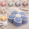 Cozy Plush Flower Cushion With Spliced Design Pillows For Sofa Bed Lounge Use