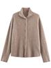 Autumn/Winter Women's French Street Style High Neck Knit Cardigan - Versatile Outerwear