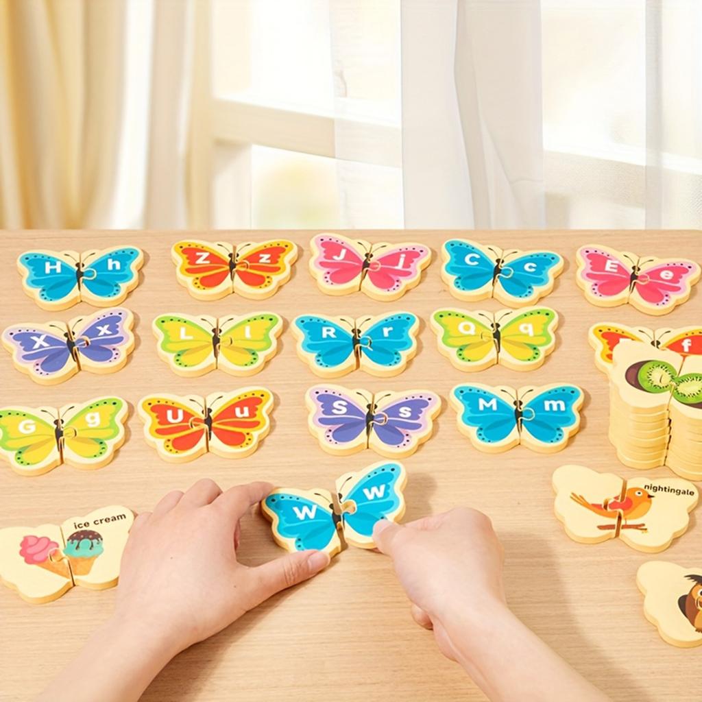 Butterfly Letter Matching Toys, Children's Educational Toys, Early Education Learning Letters, Cultivating Early Language