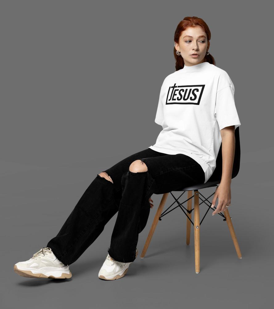 Power Life Bio Baumwolle Damen Oversize T Shirt Jesus Gott Bibel Love Beten