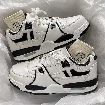 Men's Shoes Hong Kong Style Retro Versatile Thick Soled Air Cushioned Sneakers for Male Students Sports and Casual Shoes for Me