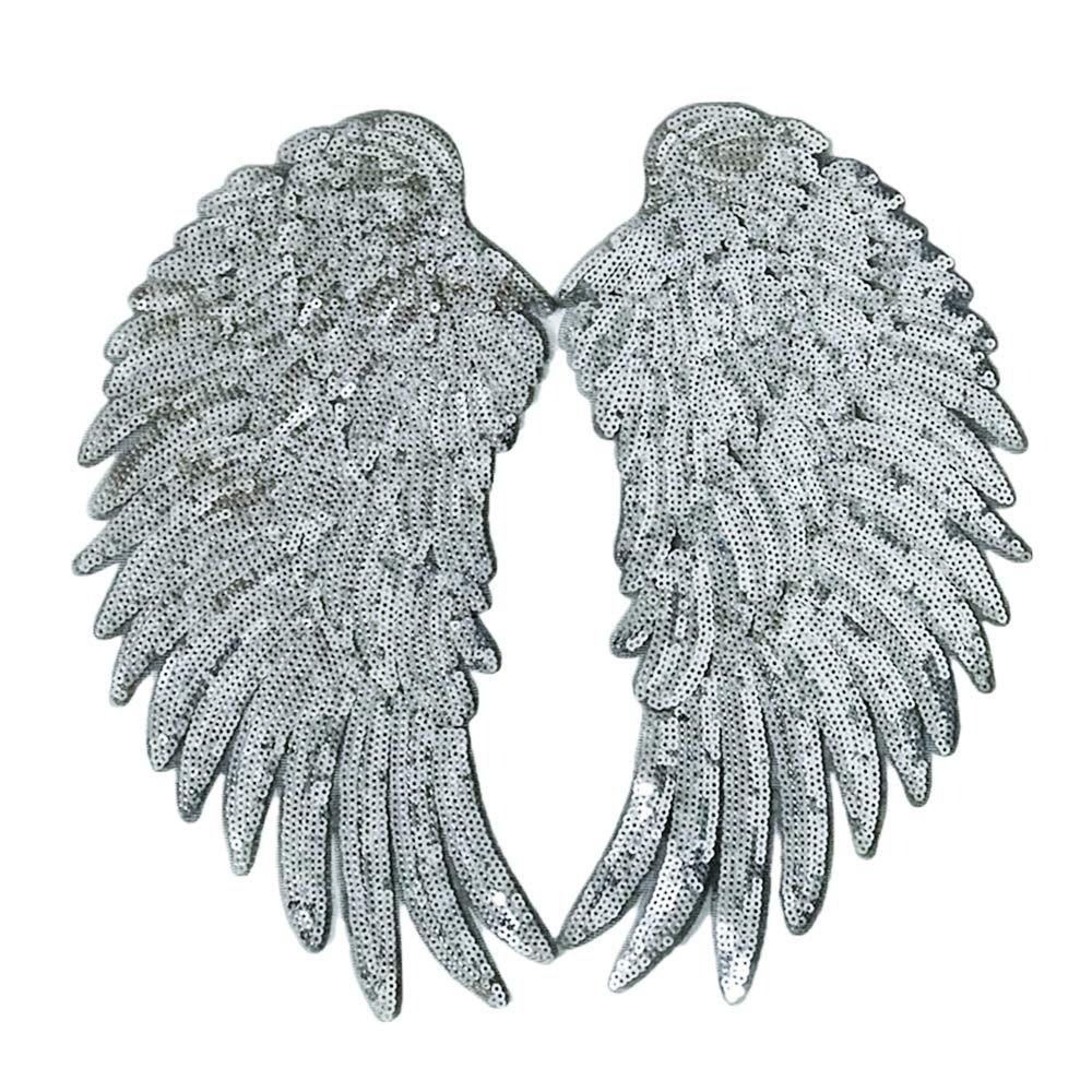 Dreamy Feather Wings Rainbow Embroidered Badges Clothing Accessories Sequin Patches